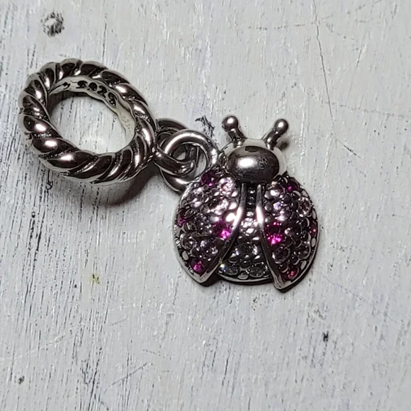 Tiny Lady Bug Charm - Sterling Silver - Picture 2 of 6